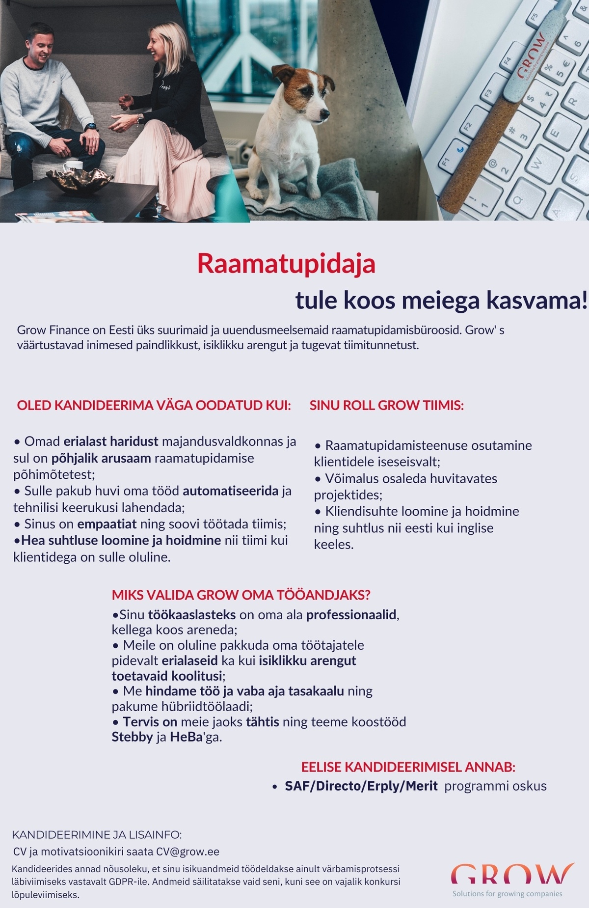 Grow Finance OÜ Raamatupidaja