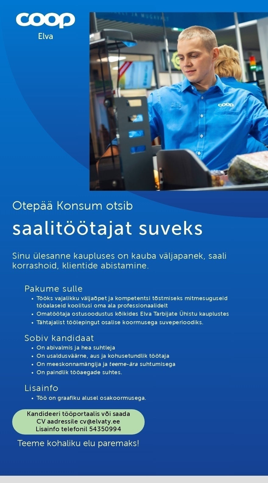 Elva Tarbijate Ühistu Saaliteenindaja Otepää Konsumisse