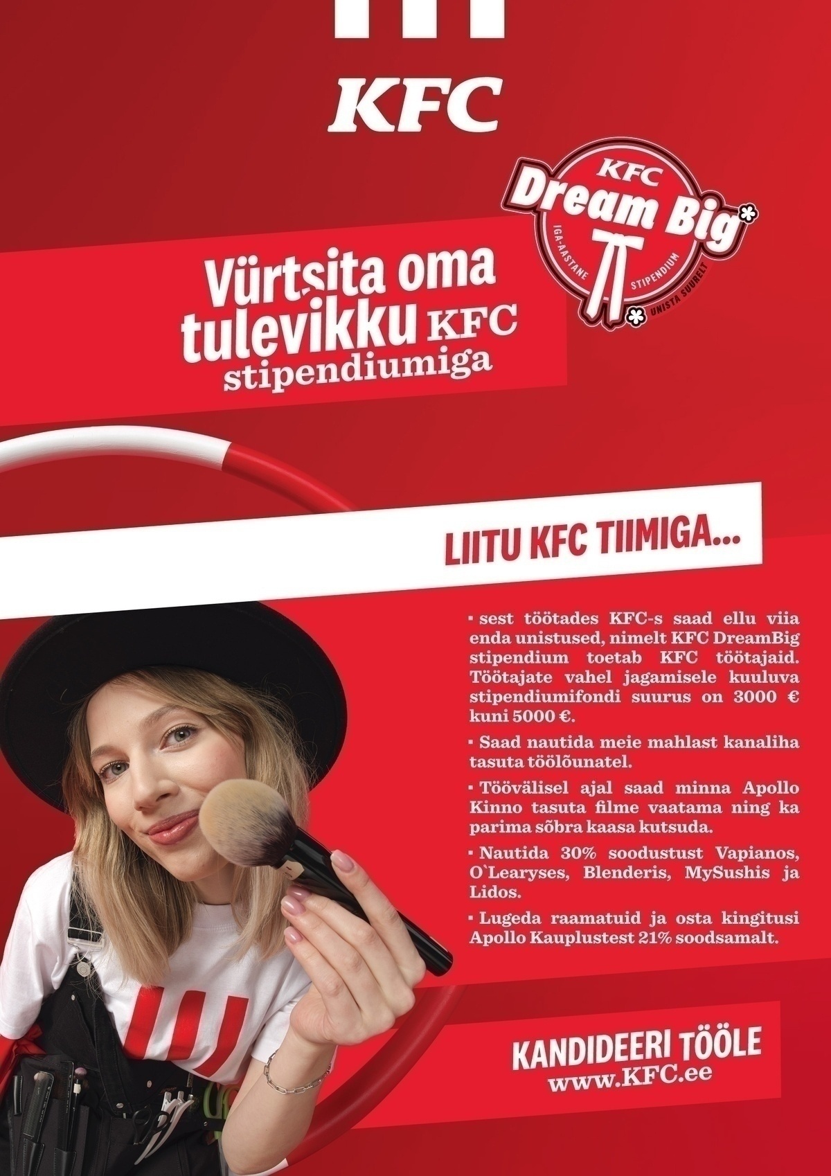 APL Fresh Food OÜ KFC Tondi kutsub tiimi NÕUDEPESIJAT! (vahetused T-L 20:00-00:00)