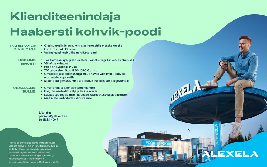 AS Alexela Klienditeenindaja Haabersti kohvik-poodi