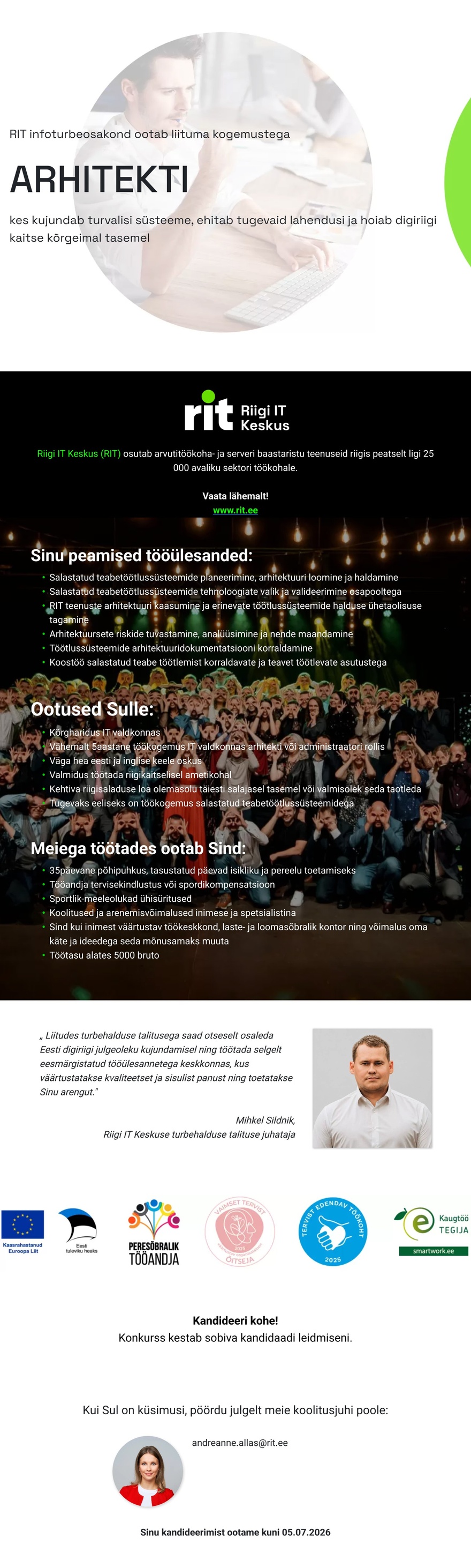 Riigi IT Keskus Arhitekt