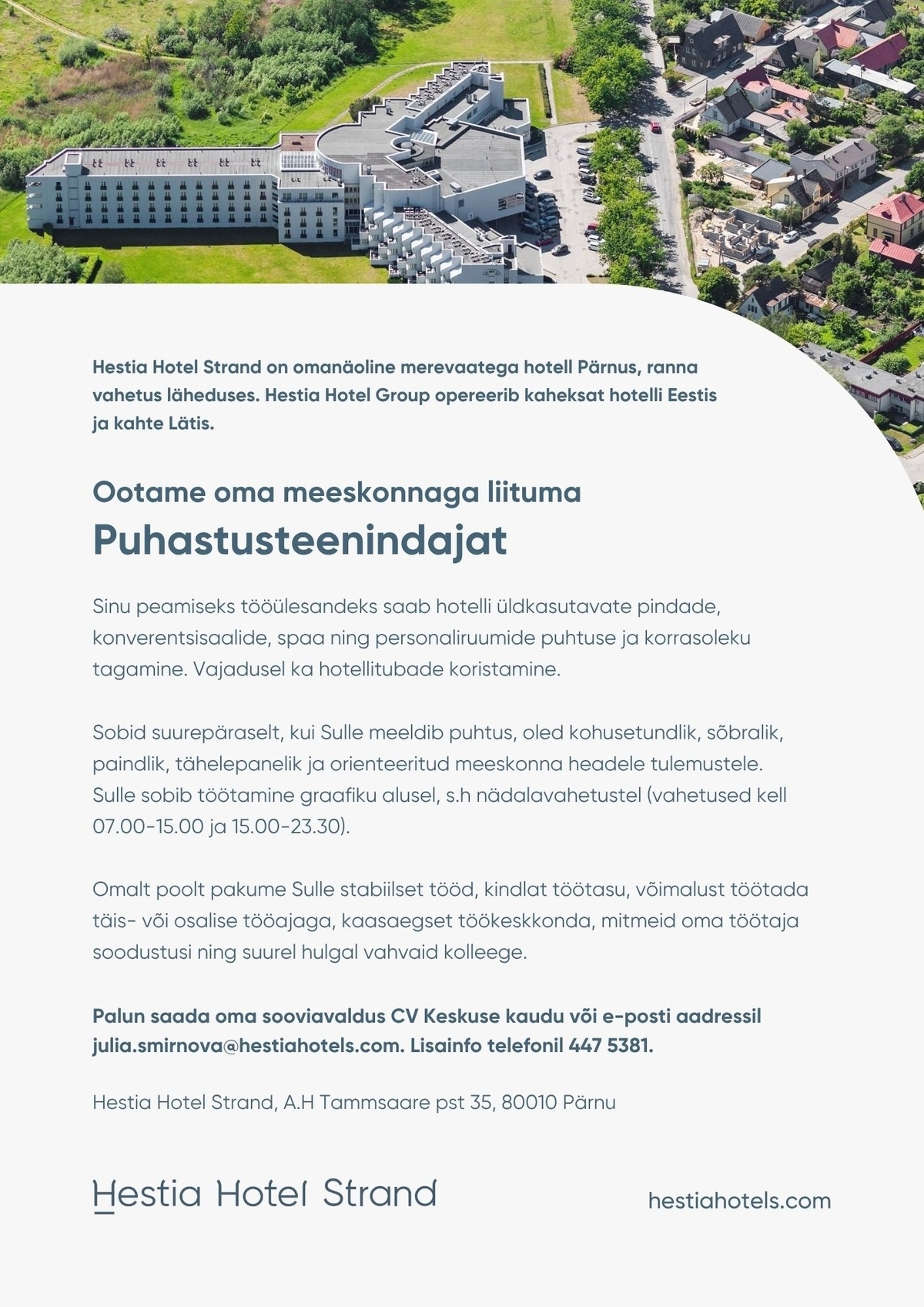 Hestia Hotel Strand Puhastusteenindaja