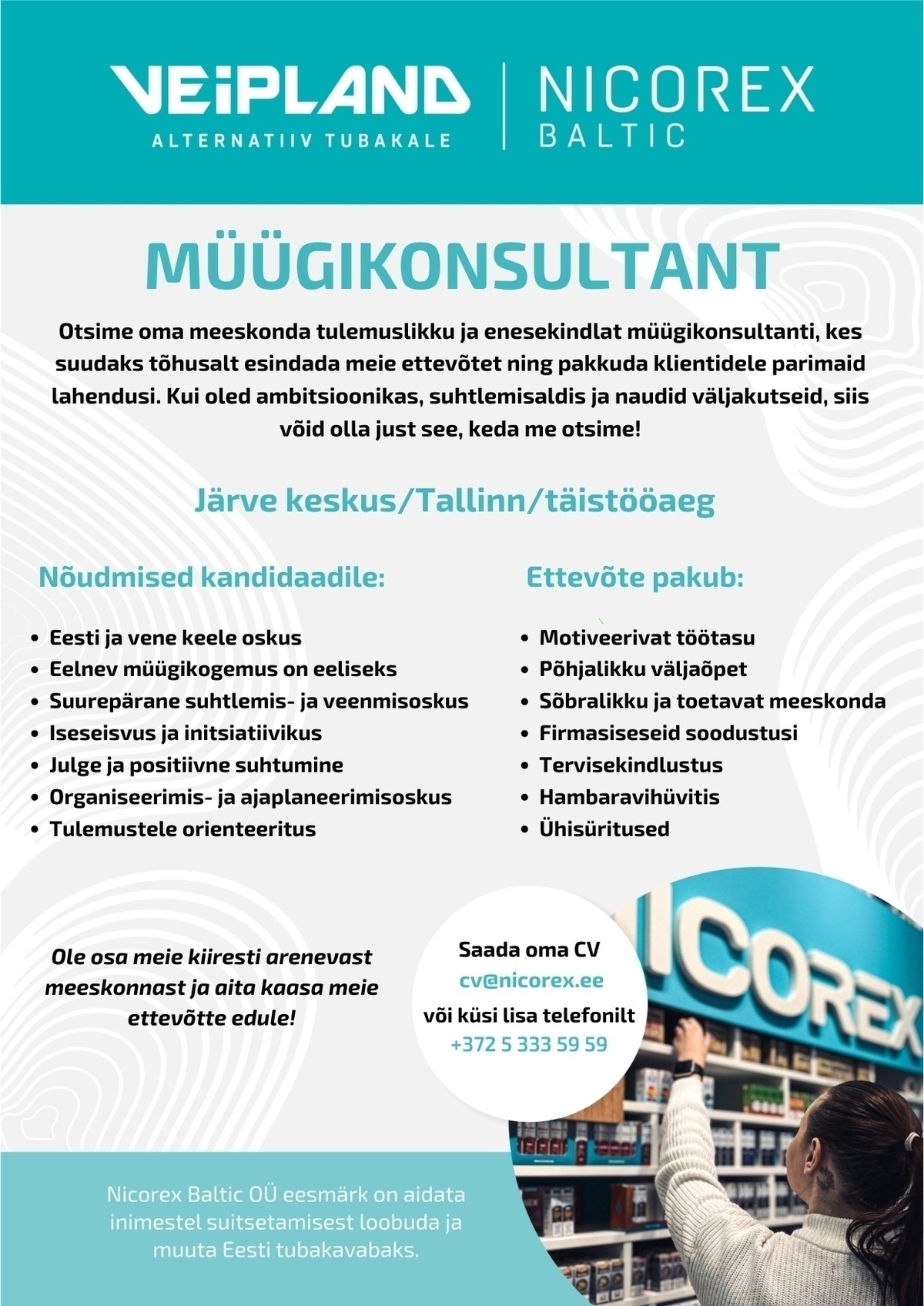 Nicorex Baltic OÜ MÜÜGIKONSULTANT (JÄRVE KESKUS)