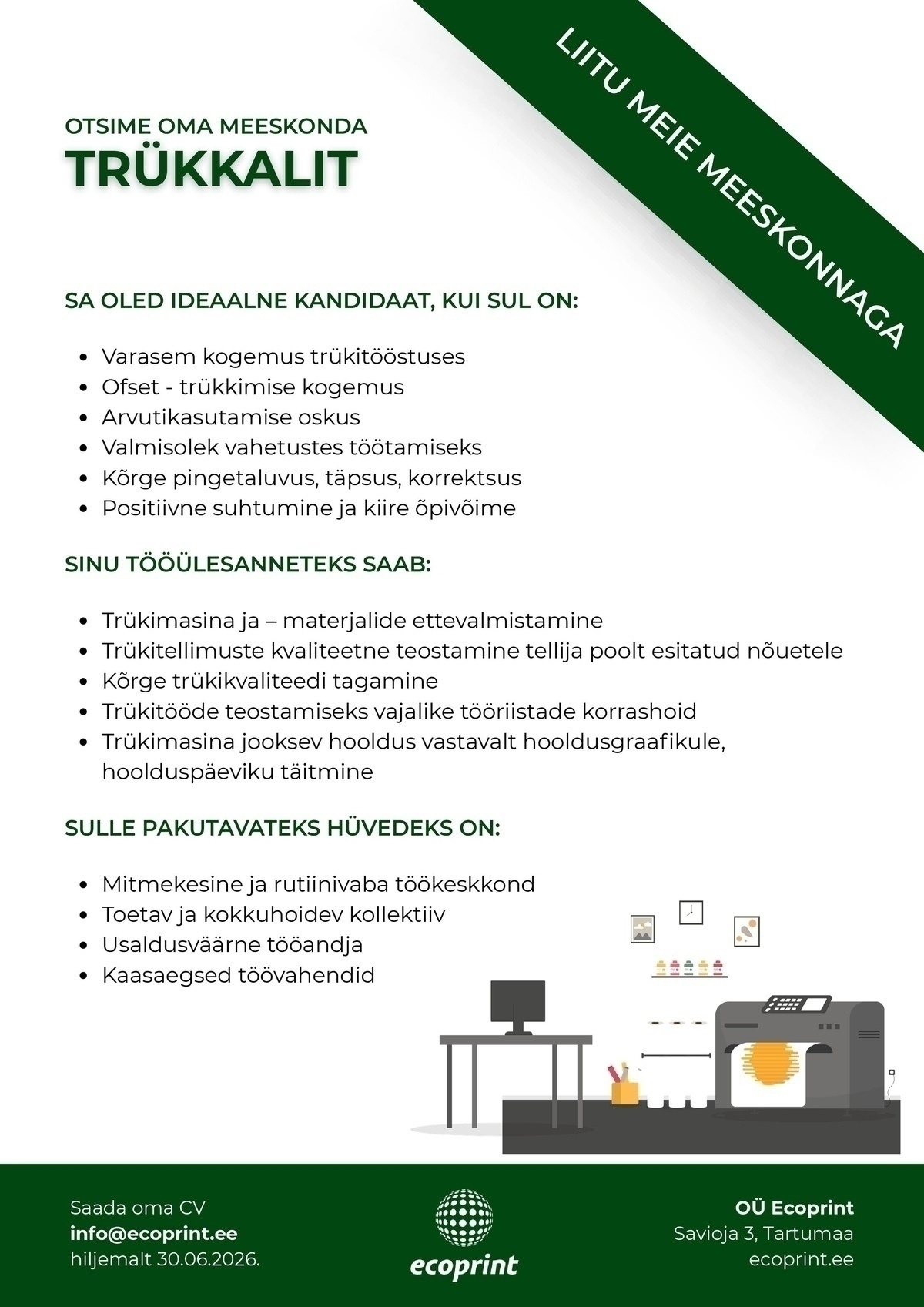 ECOPRINT OÜ Trükkal