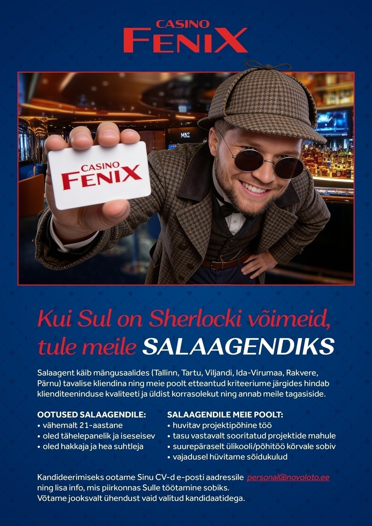 Novoloto OÜ Salaagent Fenix Casino mängusaalides