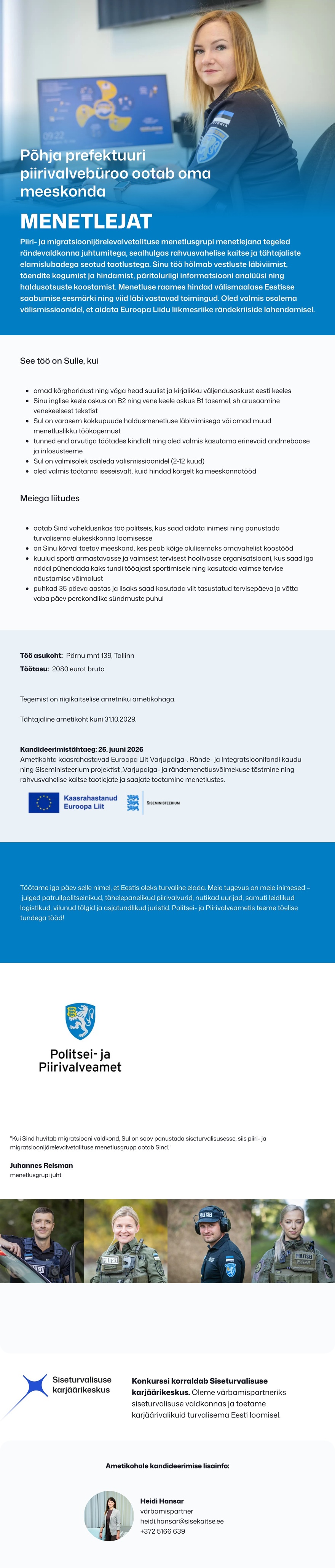 Siseturvalisuse karjäärikeskus Menetleja