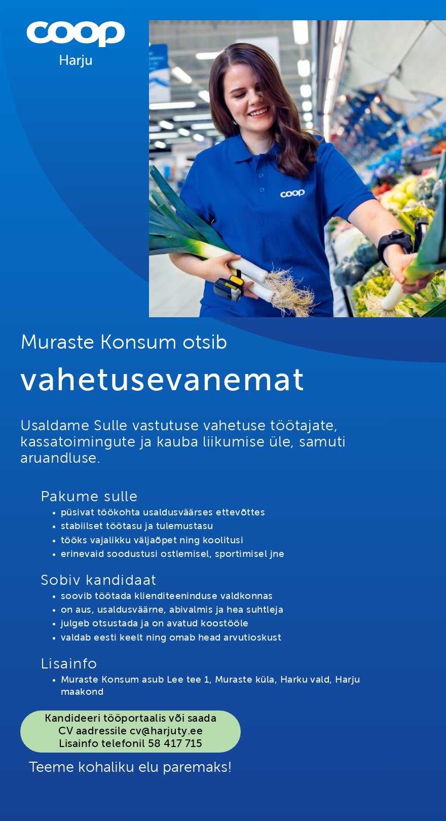 Harju Tarbijate Ühistu Vahetuse vanem Muraste Konsum (Coop Harju)