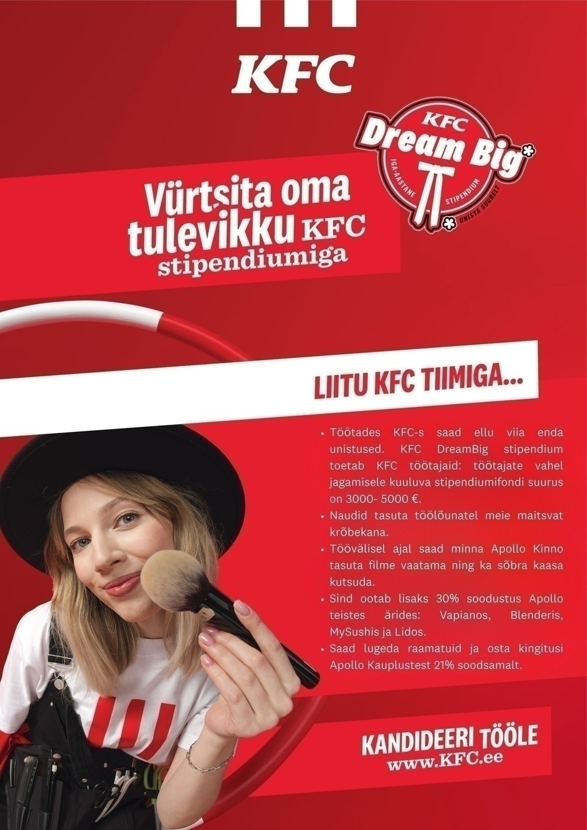 APL Fresh Food OÜ KFC Tondi kutsub tiimi SUVETÖÖTAJAID! (suvetöö septembri lõpuni)
