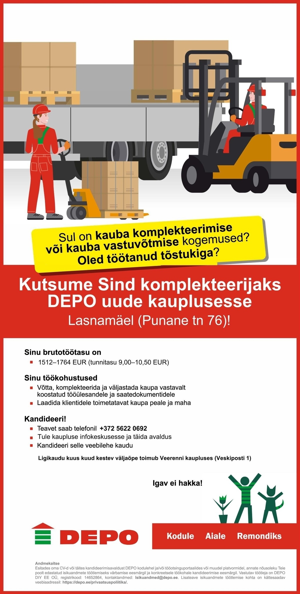 DEPO DIY EE OÜ Komplekteerija, Lasnamäe (Punane tn 76)