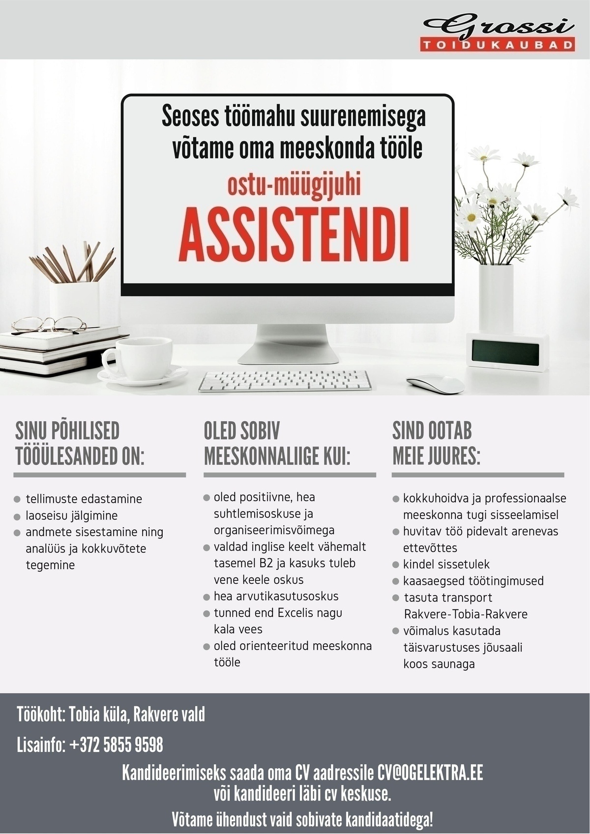 OG Elektra AS Ostu-müügijuhi assistent