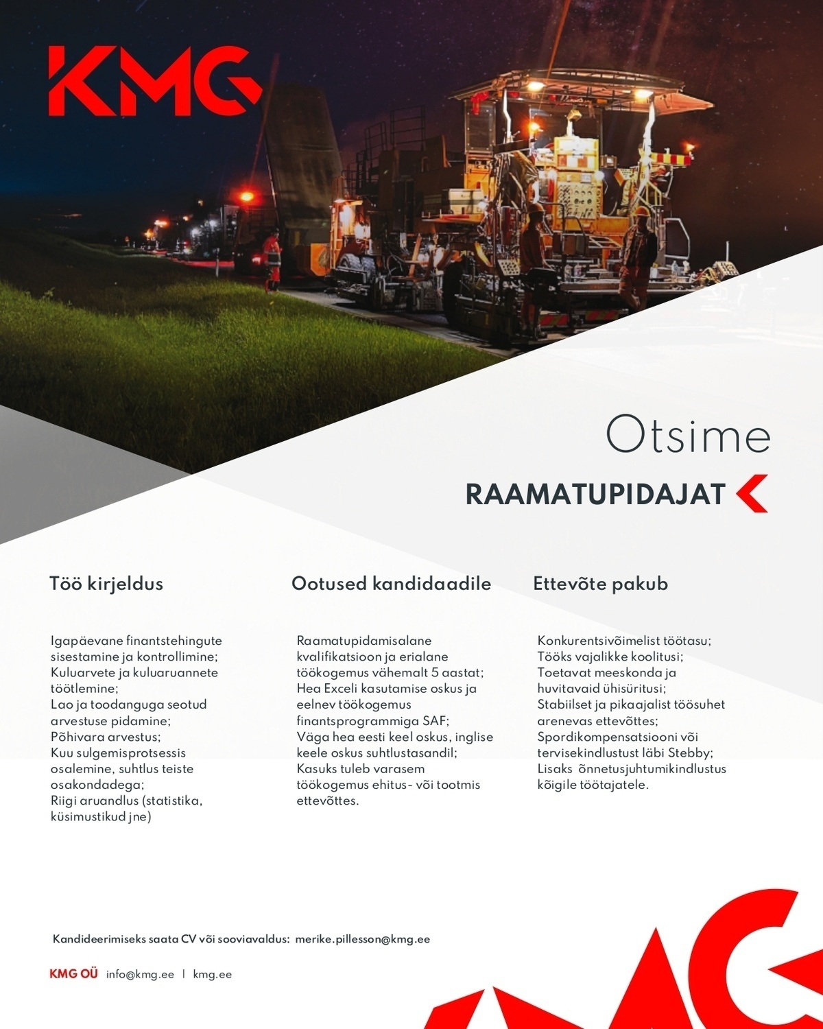 KMG OÜ Raamatupidaja