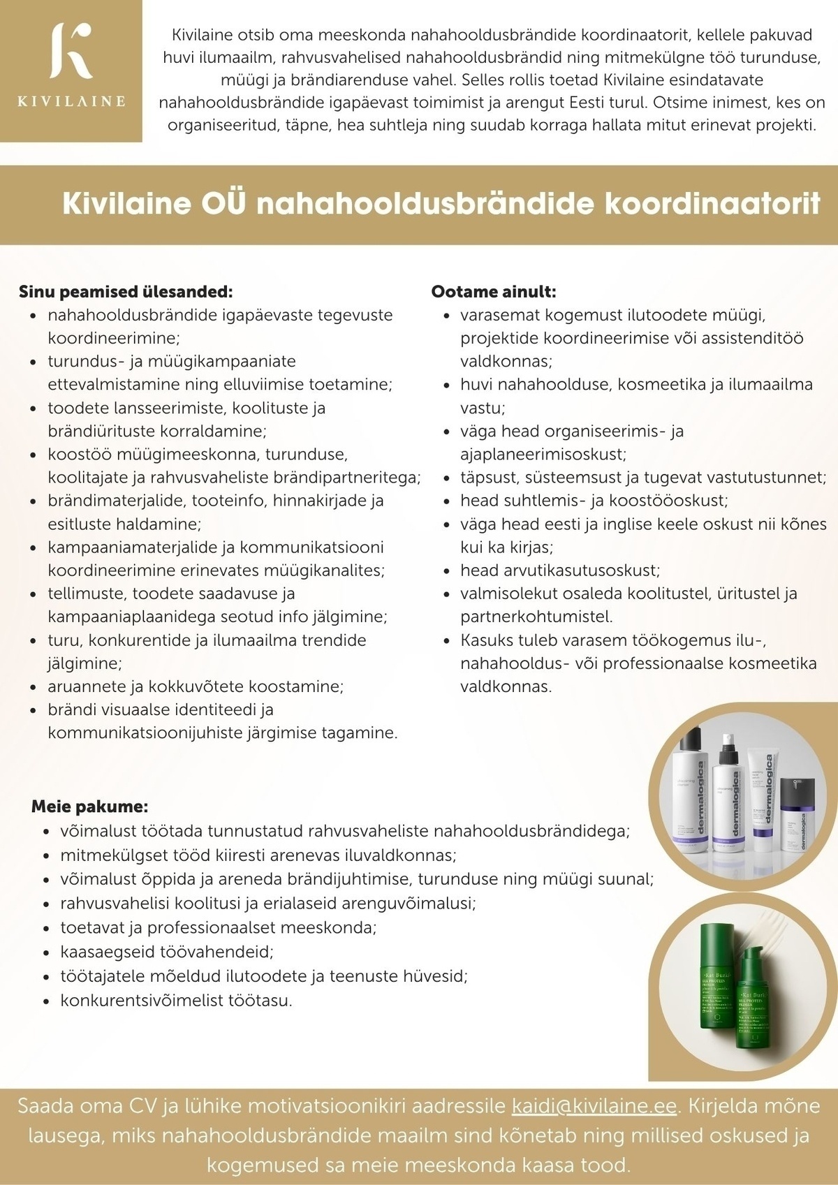 Kivilaine OÜ Müügiesindaja