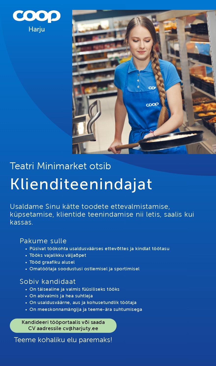 Harju Tarbijate Ühistu Klienditeenindaja Teatri Minimarketisse (Coop Harju)