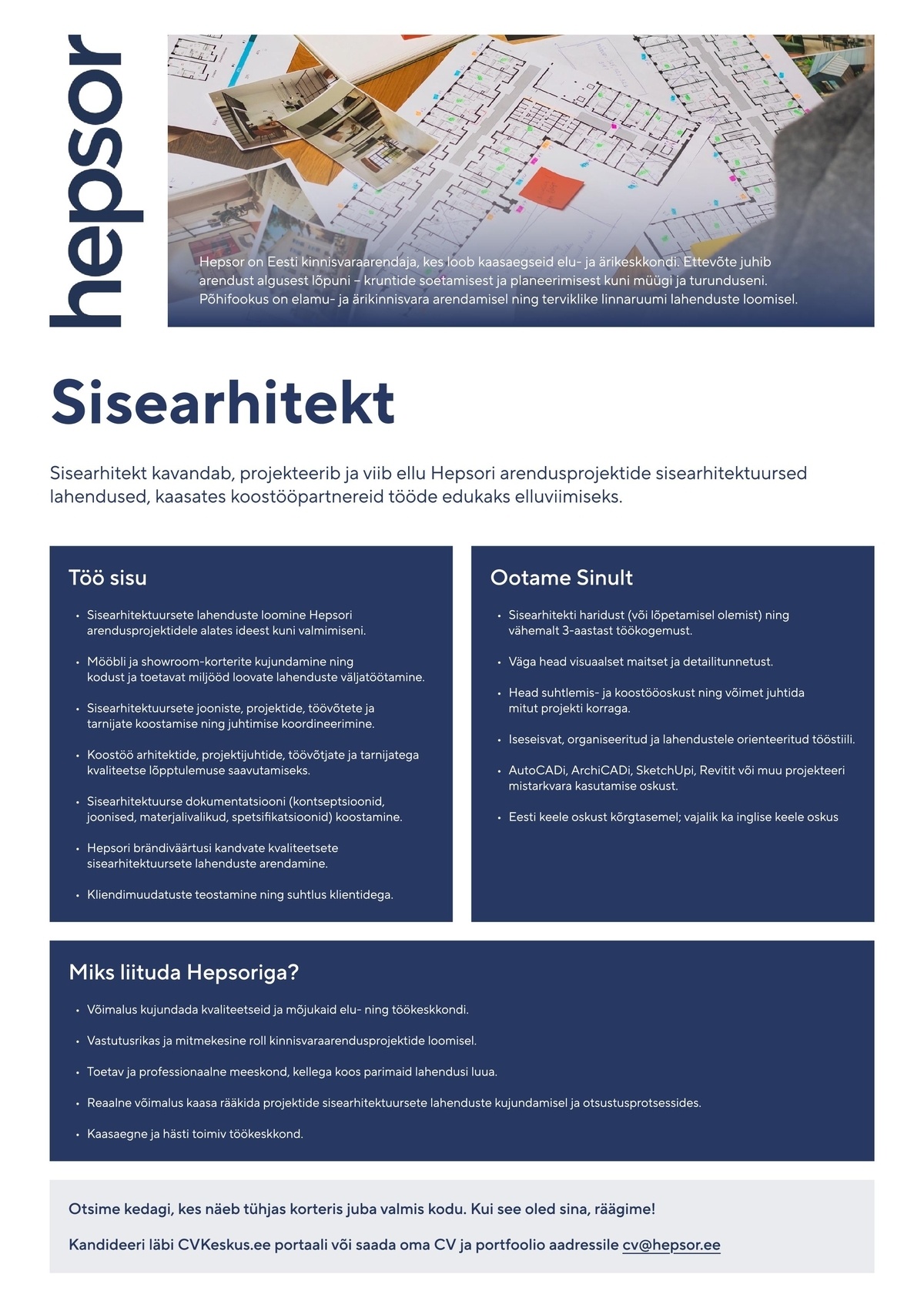 HEPSOR AS Sisearhitekt