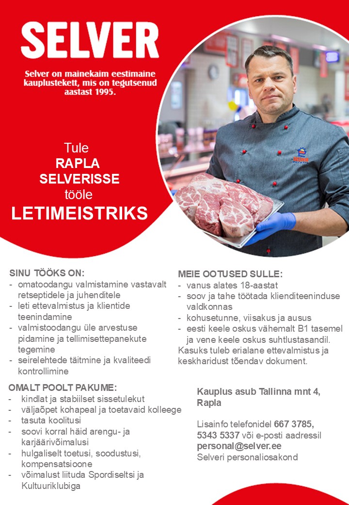 Selver Letimeister Rapla Selveris