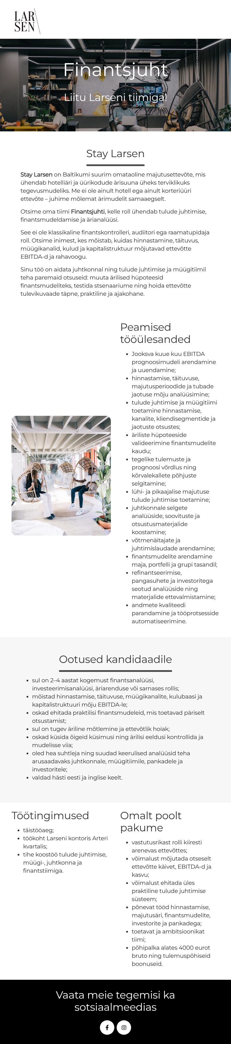 Stay Larsen OÜ Finantsjuht