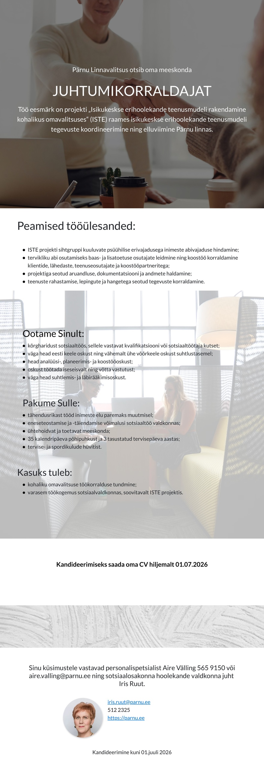 Pärnu Linnavalitsus Juhtumikorraldaja