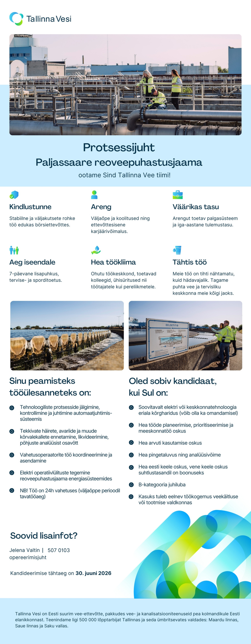 AS Tallinna Vesi Protsessijuht reoveepuhastusjaama