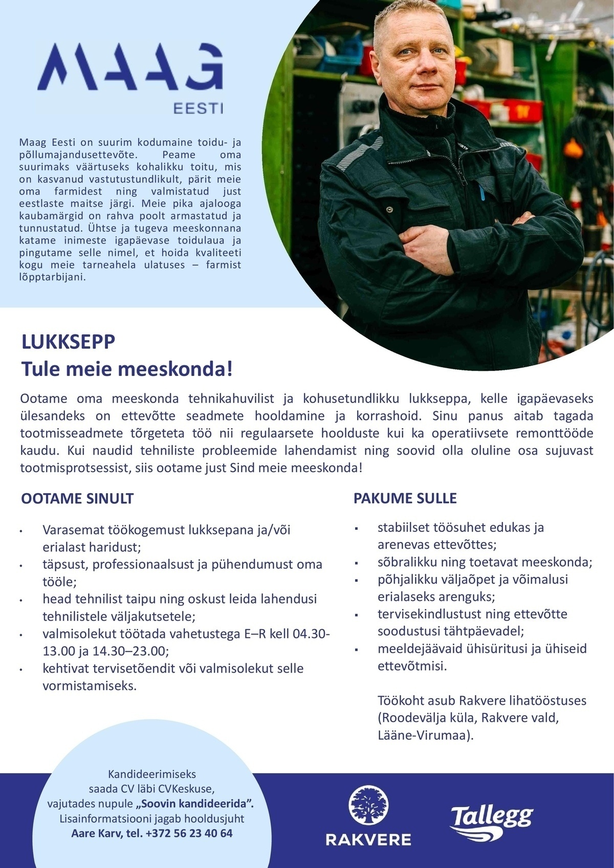 Maag Eesti AS Lukksepp