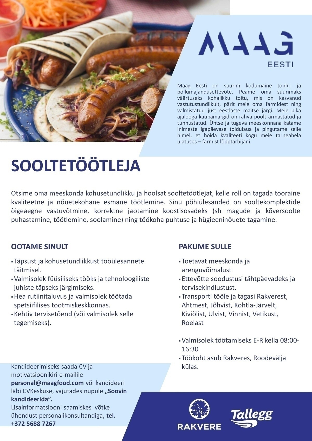 Maag Eesti AS Sooltetöötleja