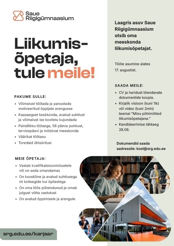 Saue Riigigümnaasium Liikumisõpetaja