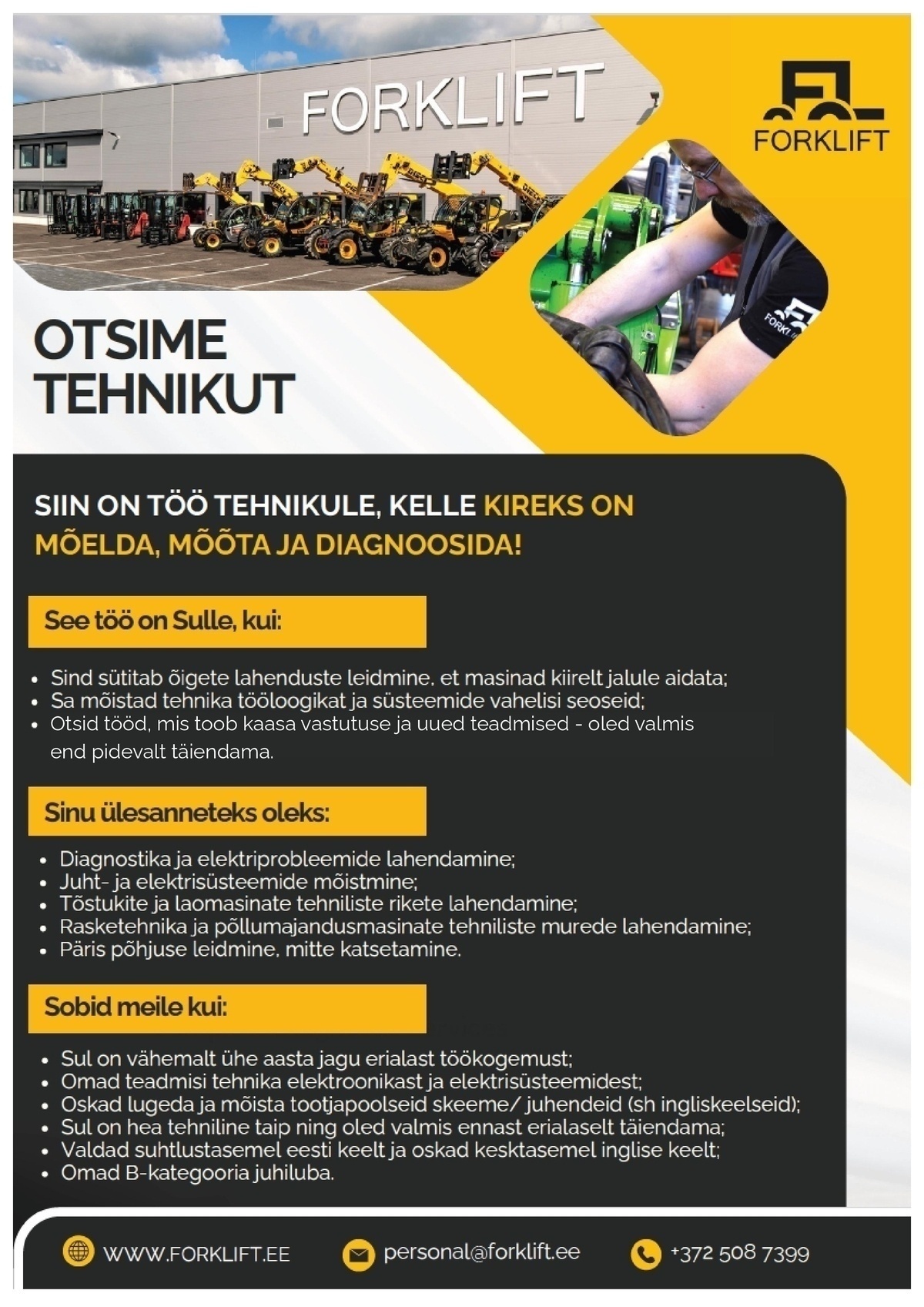 FORKLIFT OÜ Tehnik