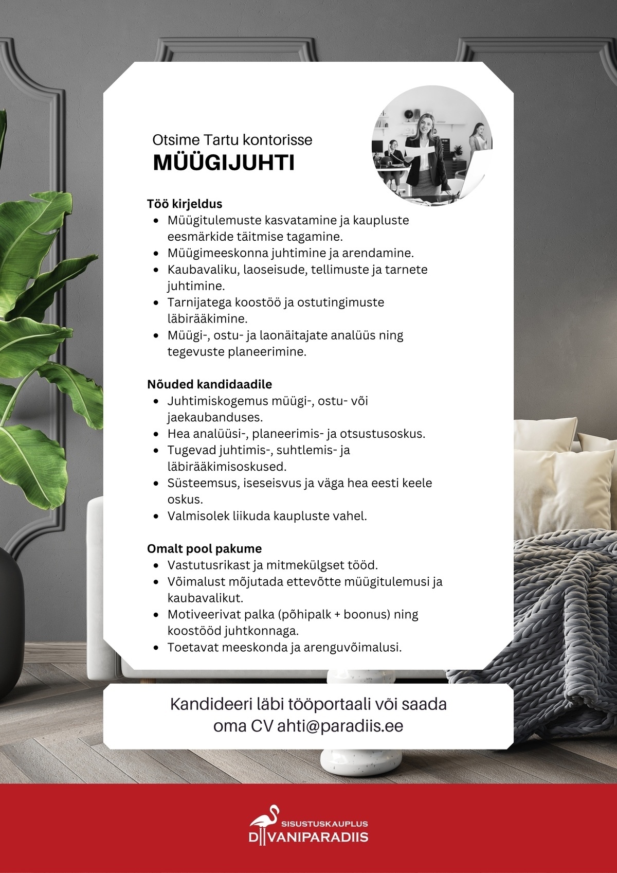 Diivaniparadiis OÜ Müügijuht