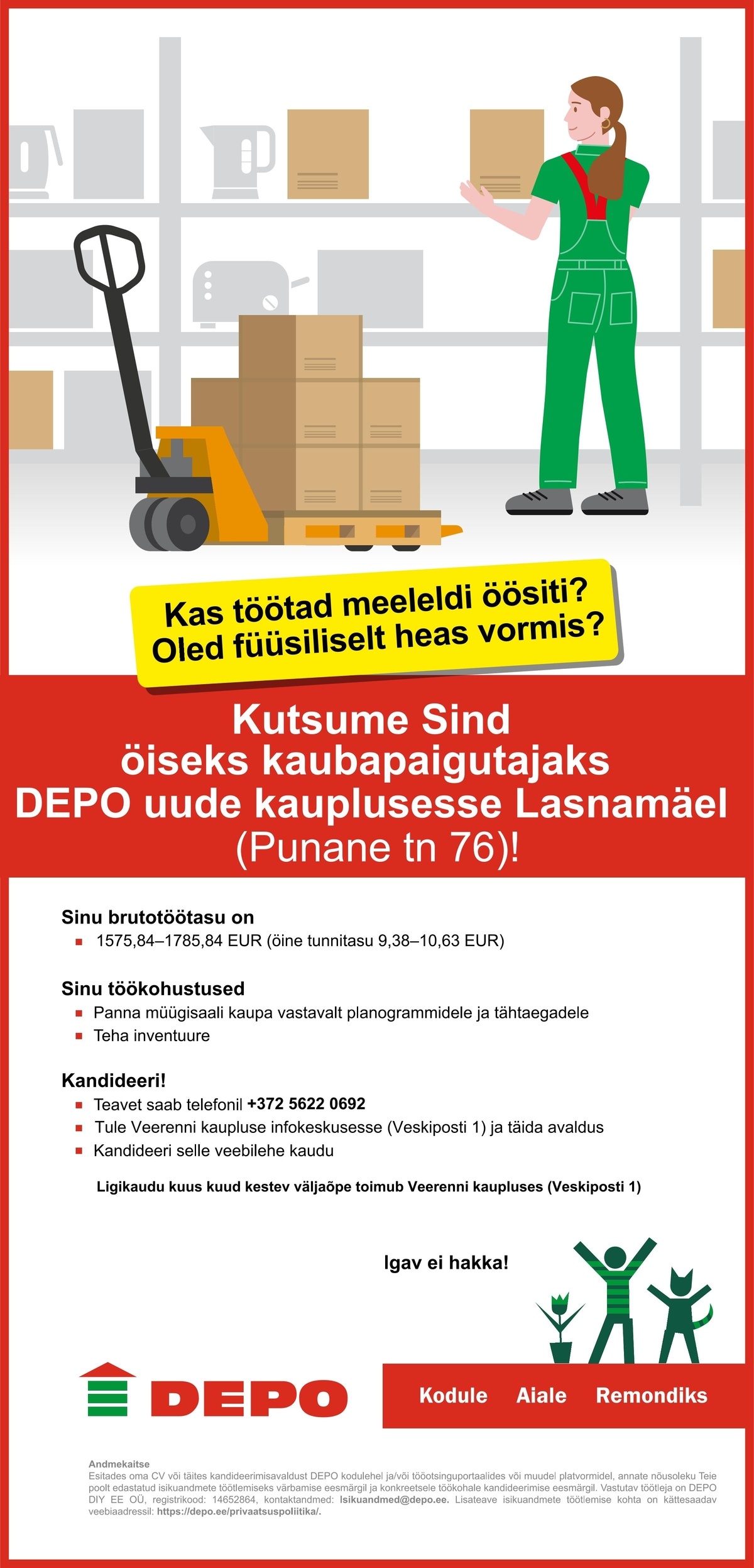 DEPO DIY EE OÜ Öine kaubapaigutaja, Lasnamäe (Punane tn 76)