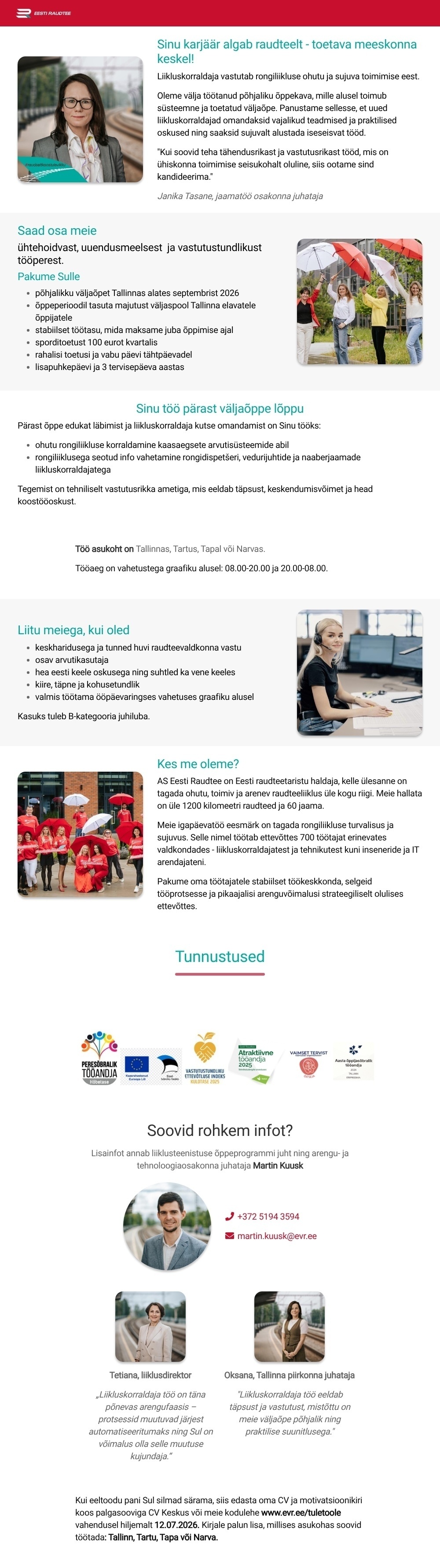 Eesti Raudtee AS Liikluskorraldaja