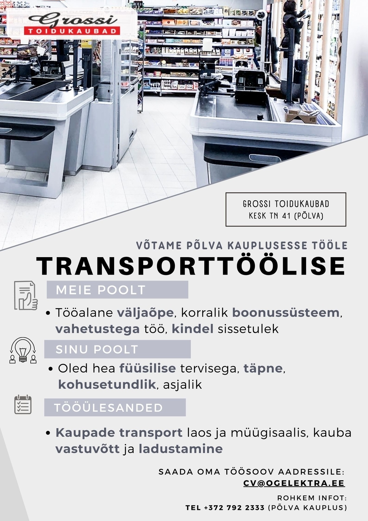 OG Elektra AS Transporttööline (Põlva)