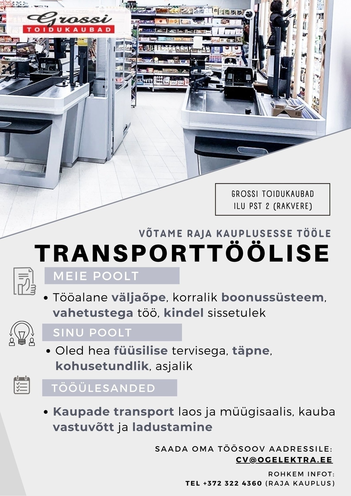 OG Elektra AS Transporttööline (Raja)